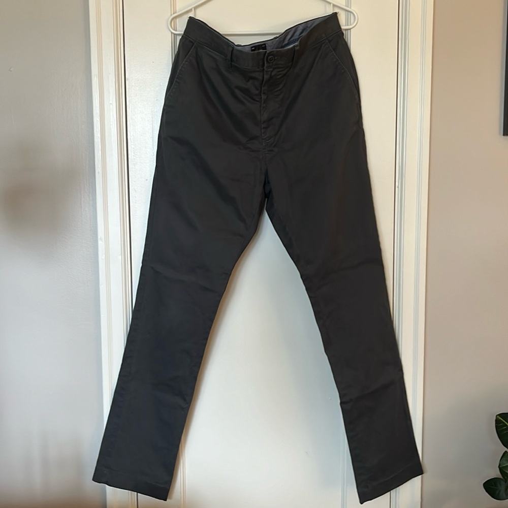 J. Crew 33/32 1040 Athletic Tapered-fit stretch chino pant - Onyx Grey